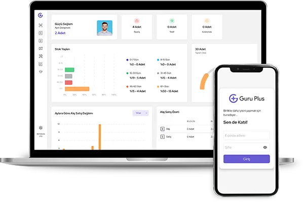 Bilgisayar ekranında dağıtıcı yönetim sistemi uygulaması